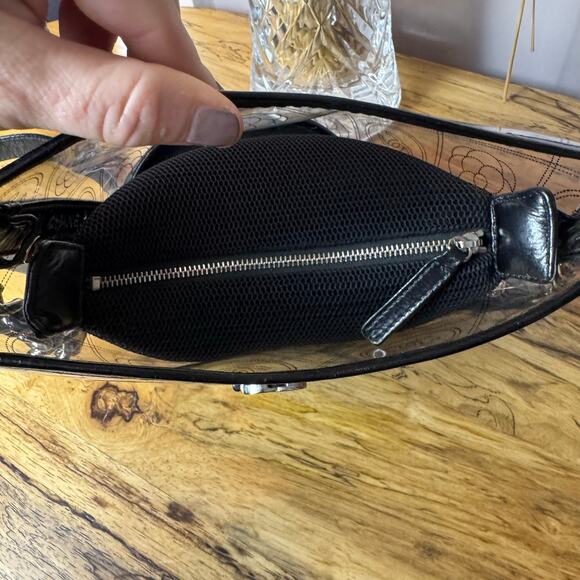 Chanel Camelia Flower Clear PVC Leather Crossbody Bucket Bag Authentic CoA - Picture 5 of 13